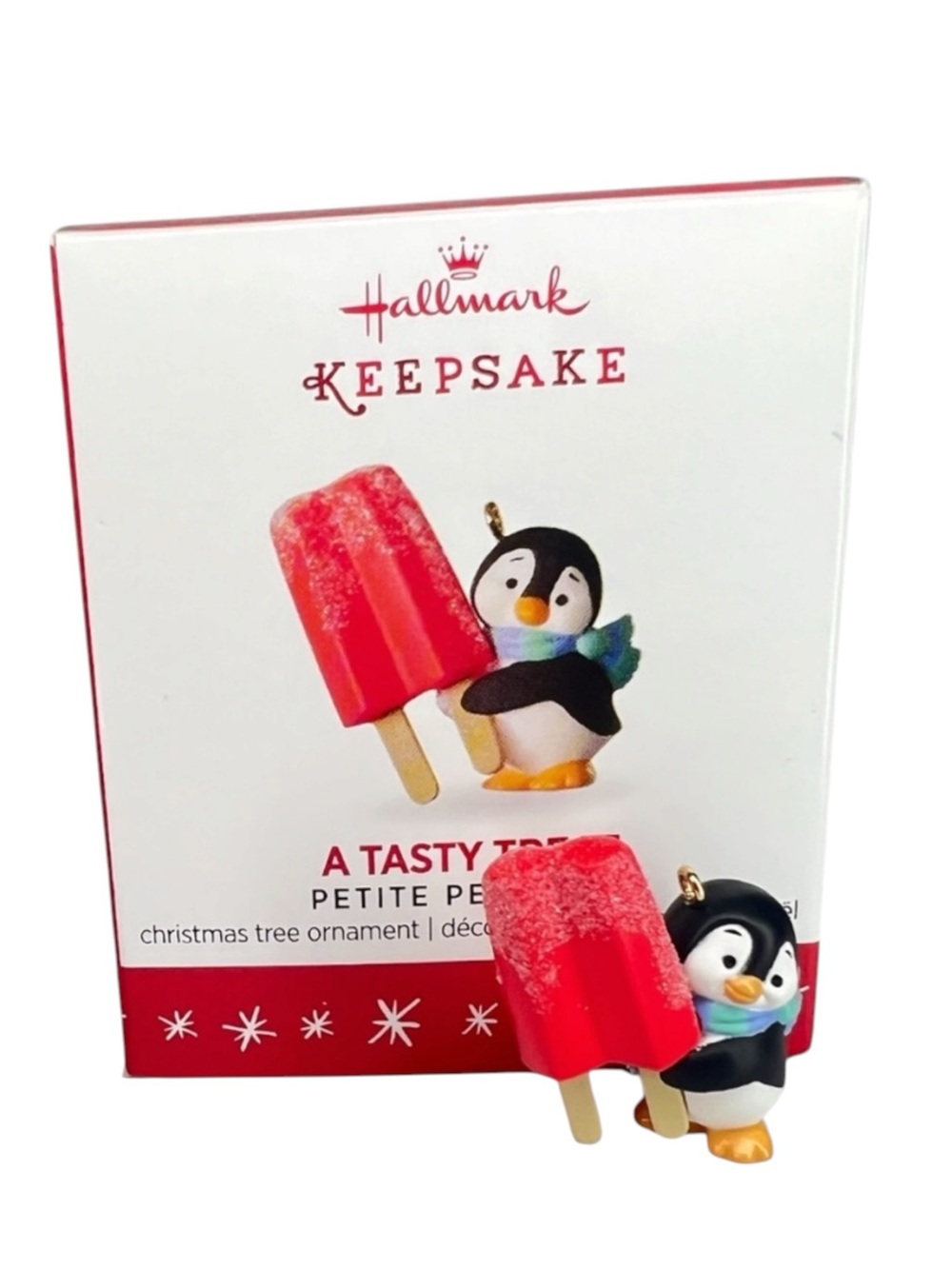 Hallmark Keepsake A Tasty Treat 2016 Penguin Ornament 1st in Series Red Popsicle